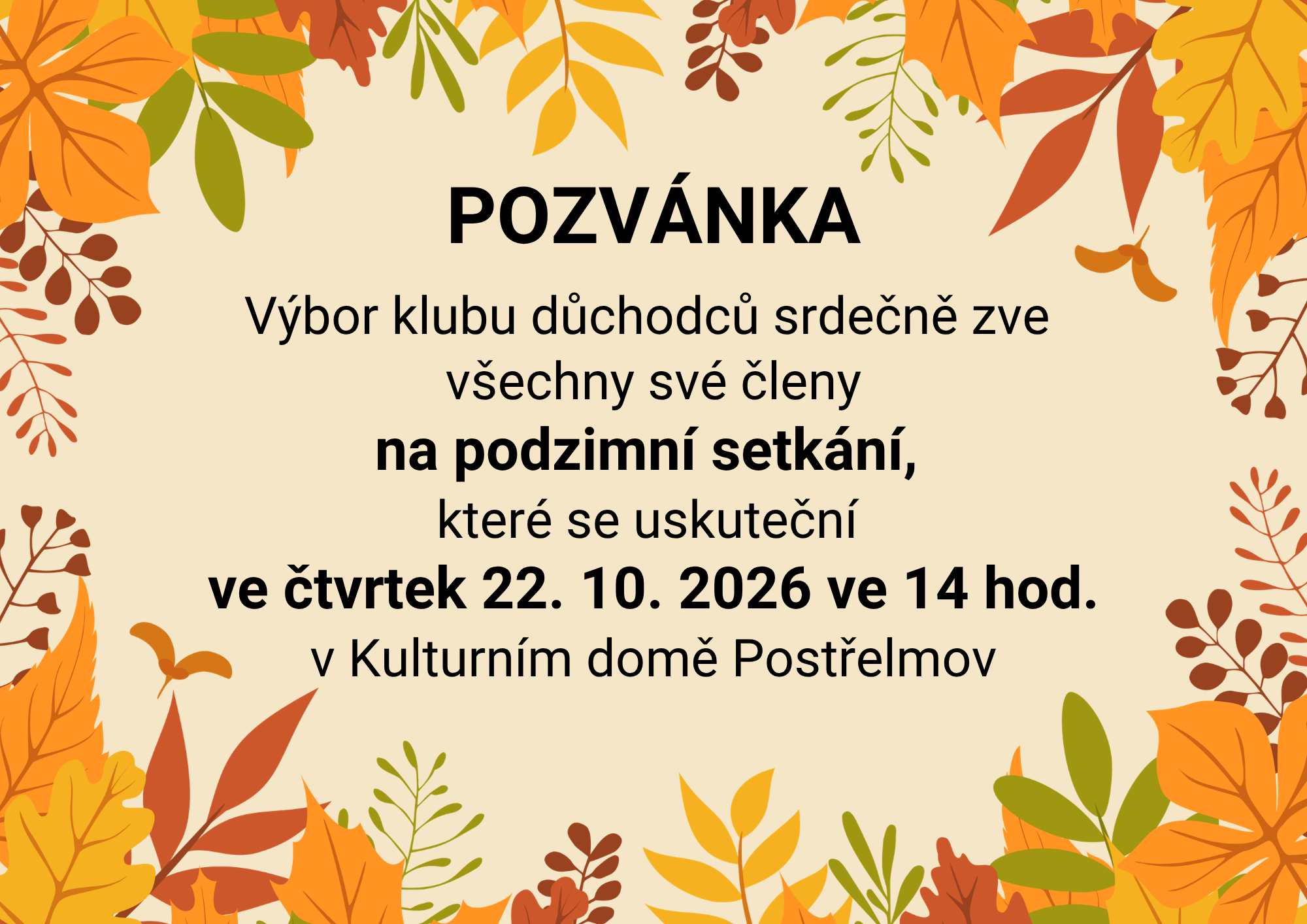 Setkání členů klubu důchodců